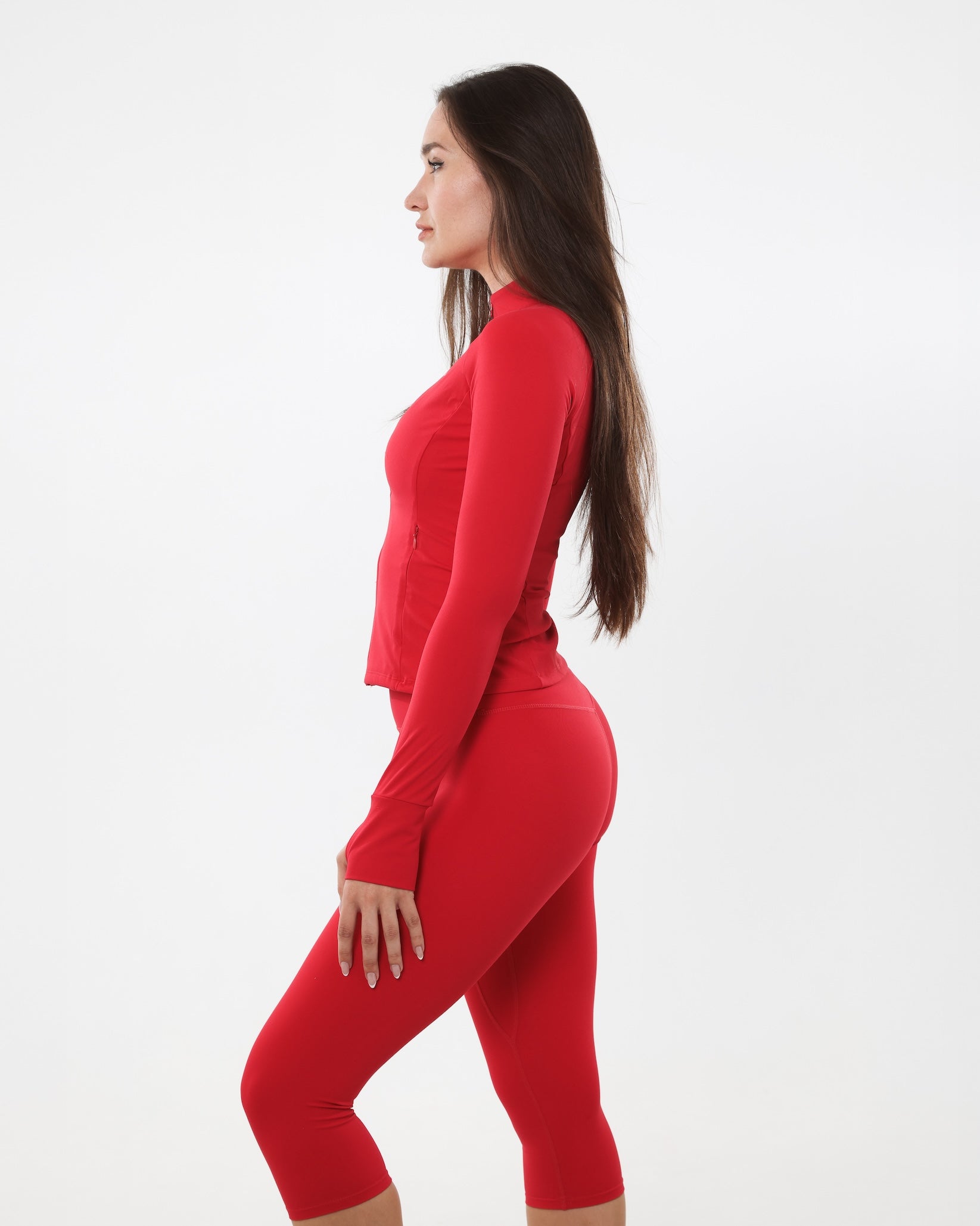 Longline Contour Jacket | Red Cherry
