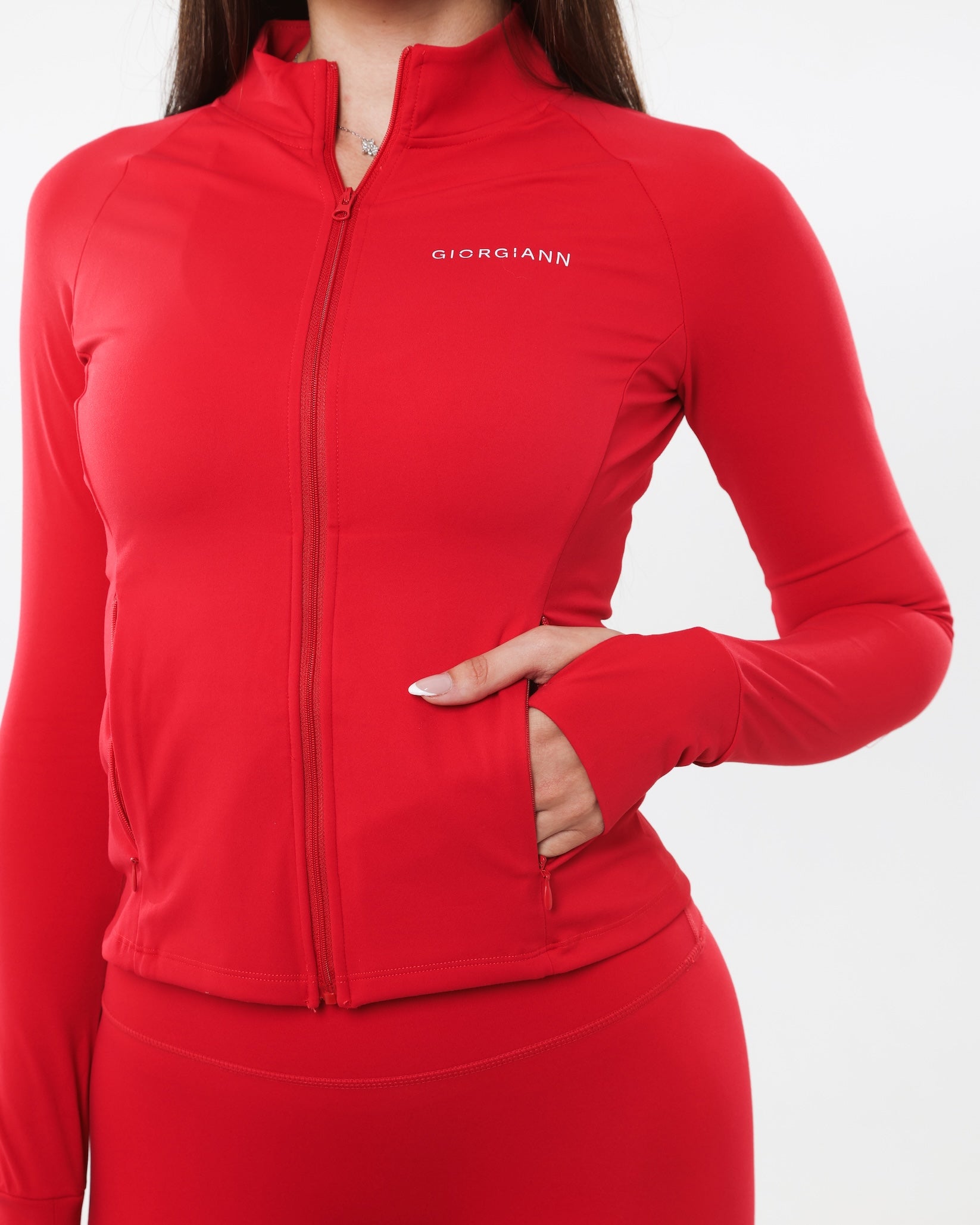 Longline Contour Jacket | Red Cherry