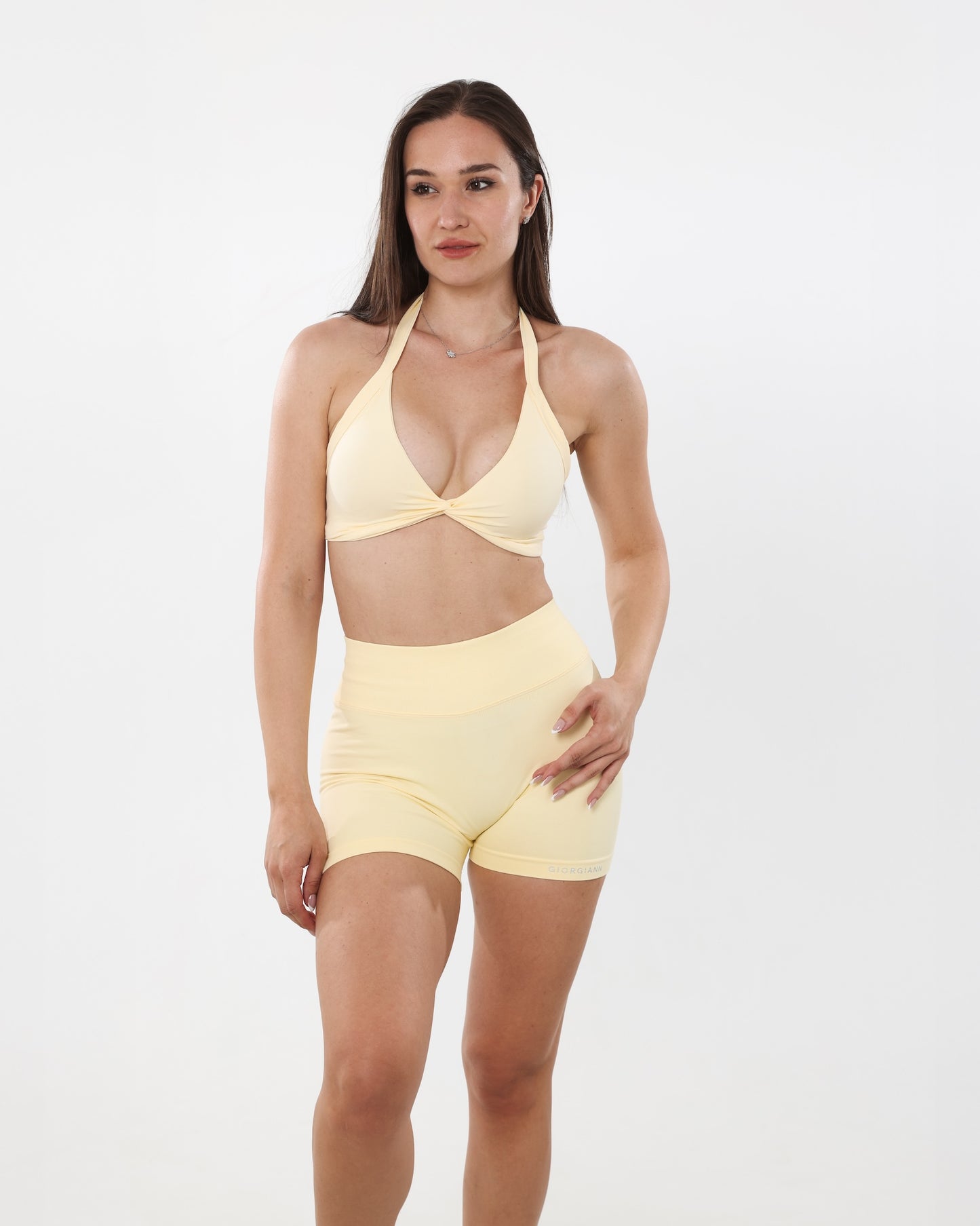 V Waist Shorts | Butter Yellow