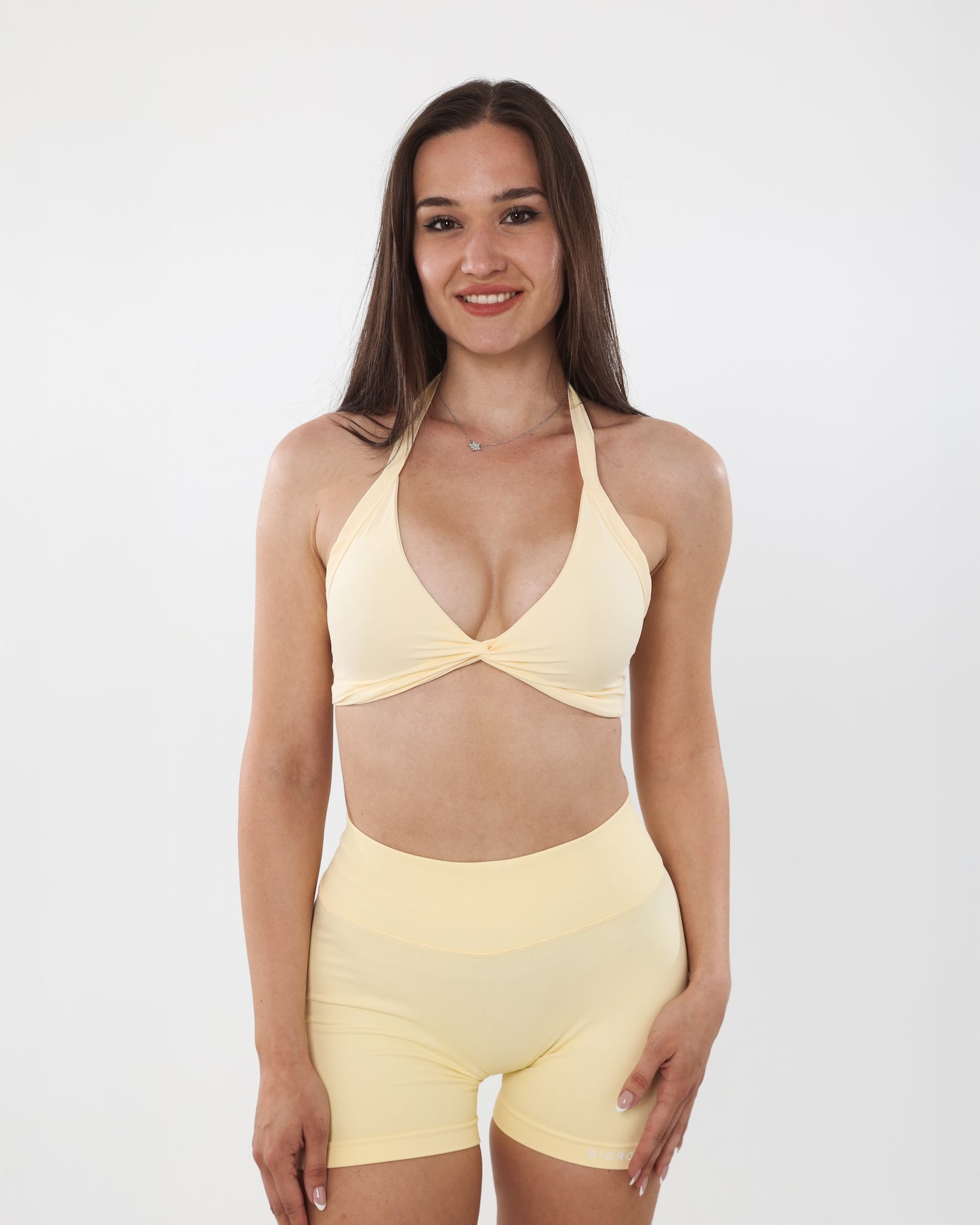 Twist Crop Top | Butter Yellow