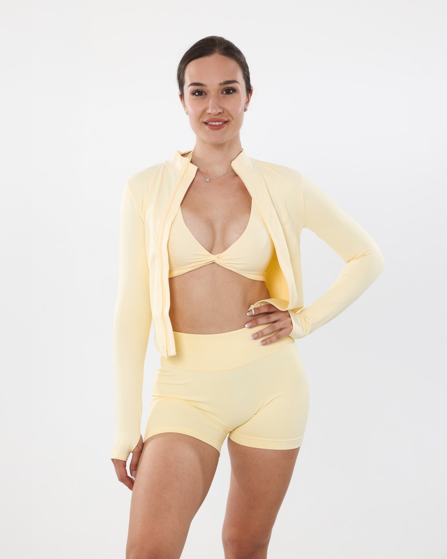 Longline Contour Jacket | Butter Yellow