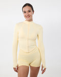Longline Contour Jacket | Butter Yellow