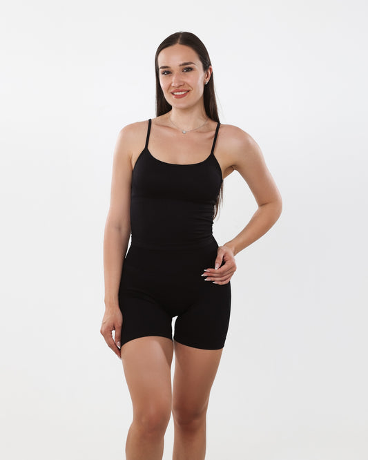 Strappy Mid Vest | Black