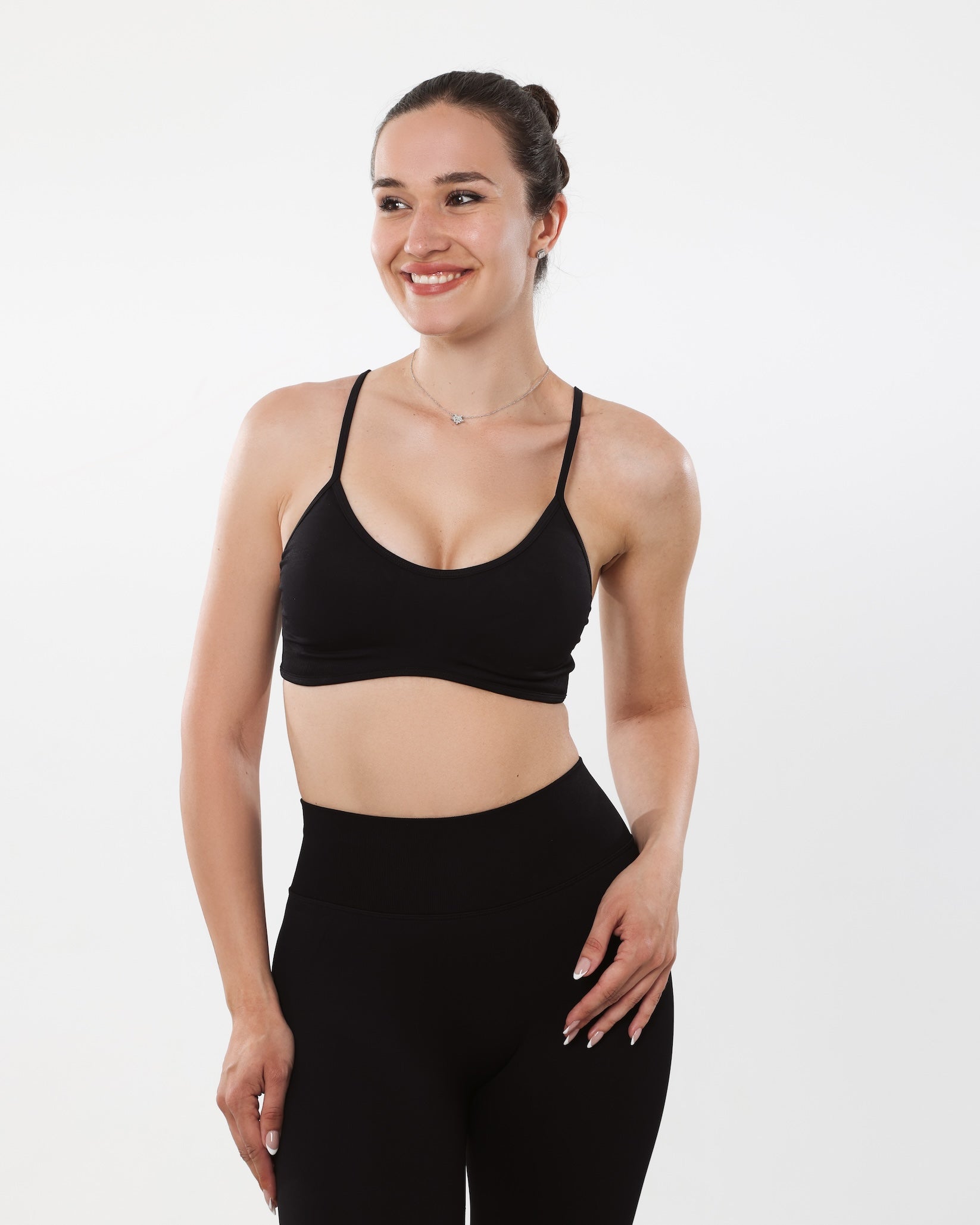 Strappy Sports Bra | Black