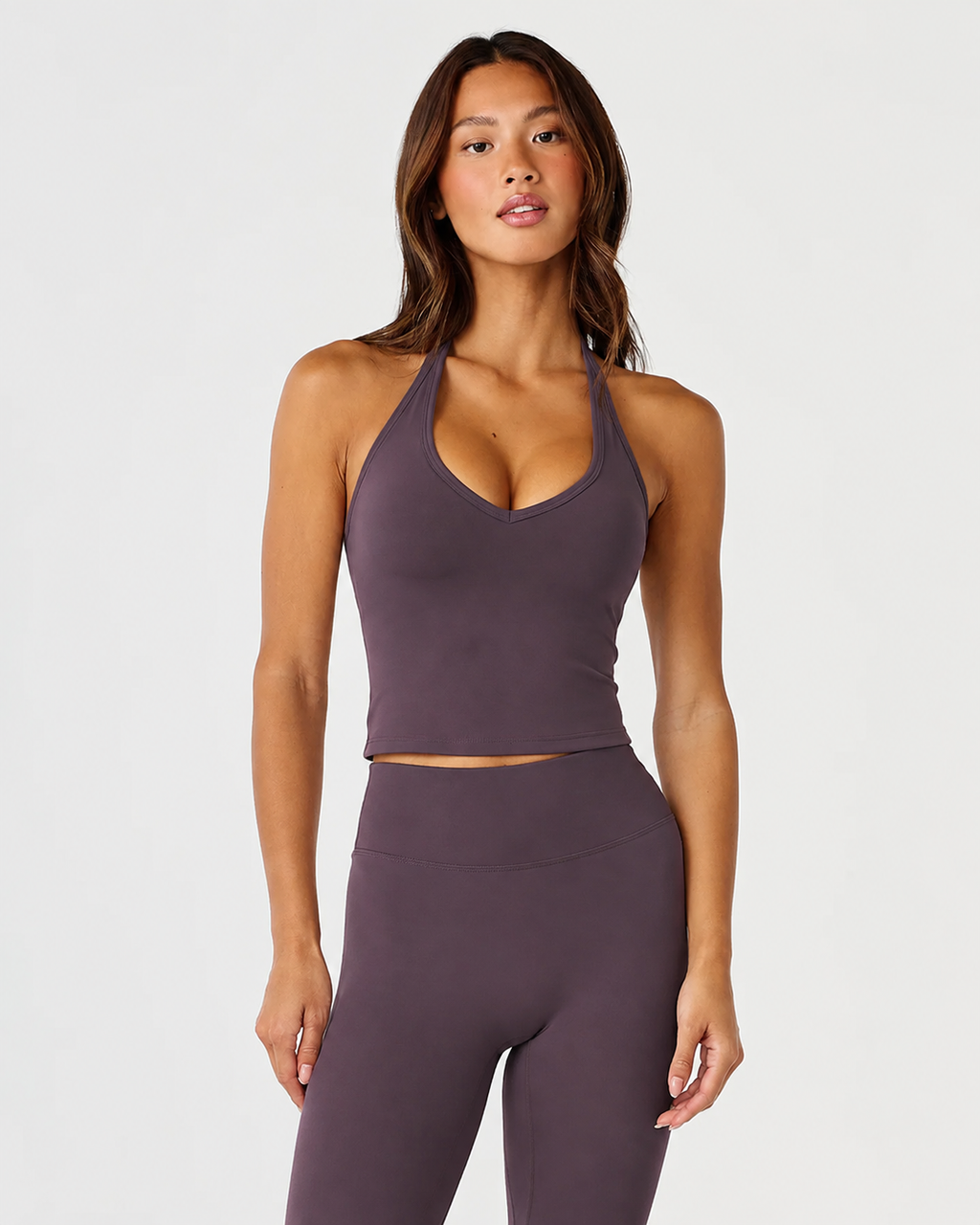 V Neck Tank | Deep Plum