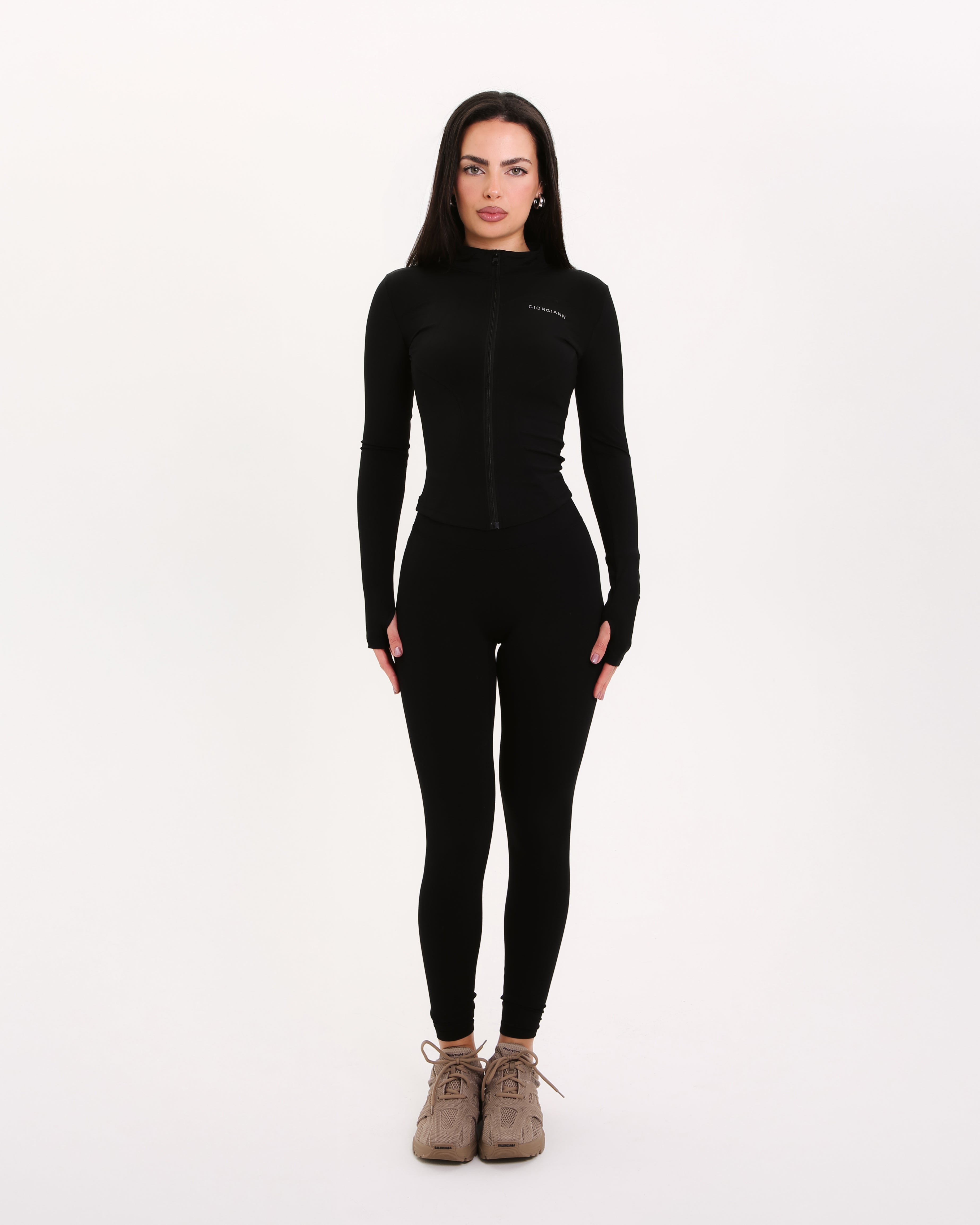 Longline Zip Jacket | BLACK