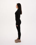 Longline Zip Jacket | BLACK
