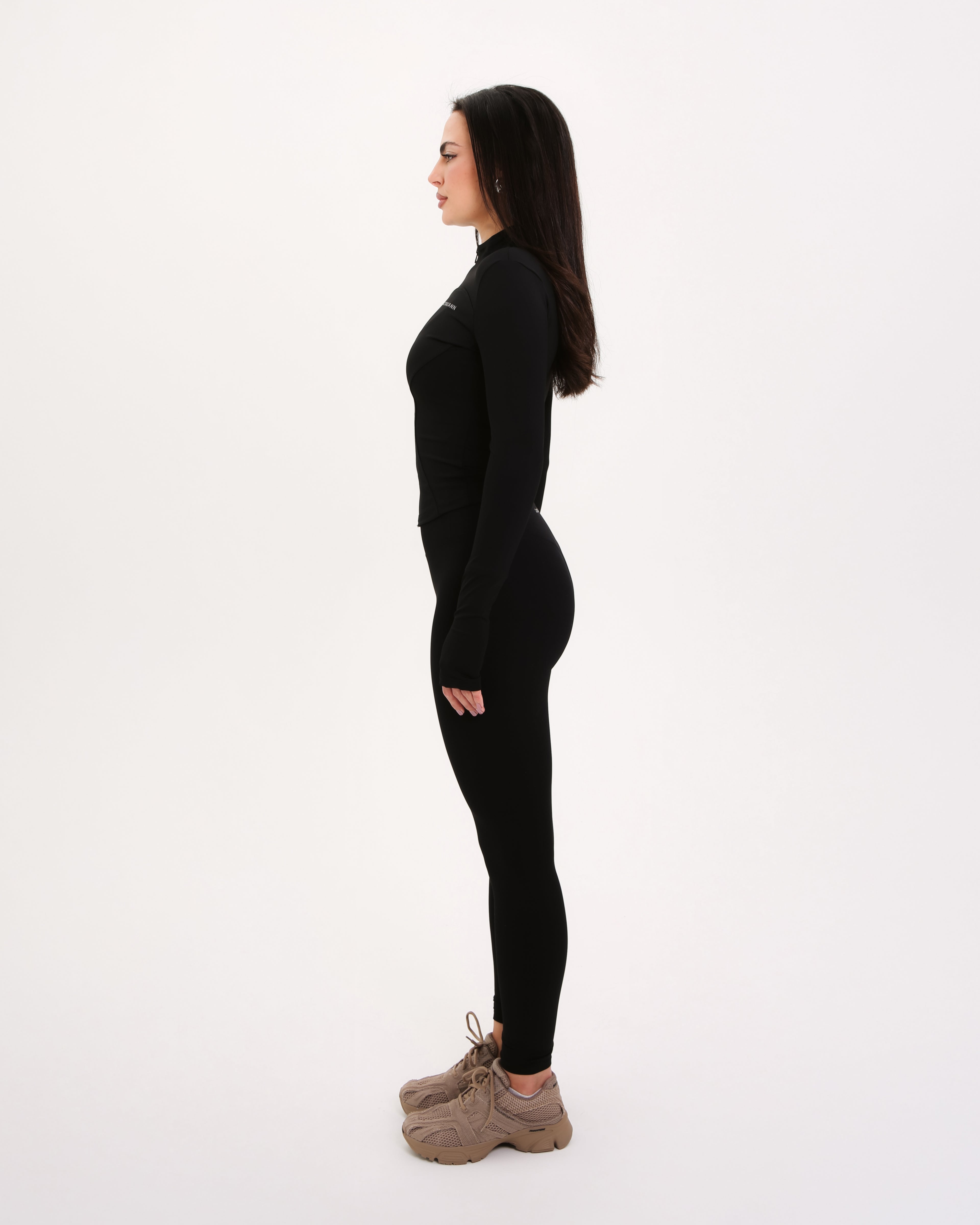 Longline Zip Jacket | BLACK