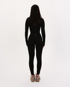 Longline Zip Jacket | BLACK