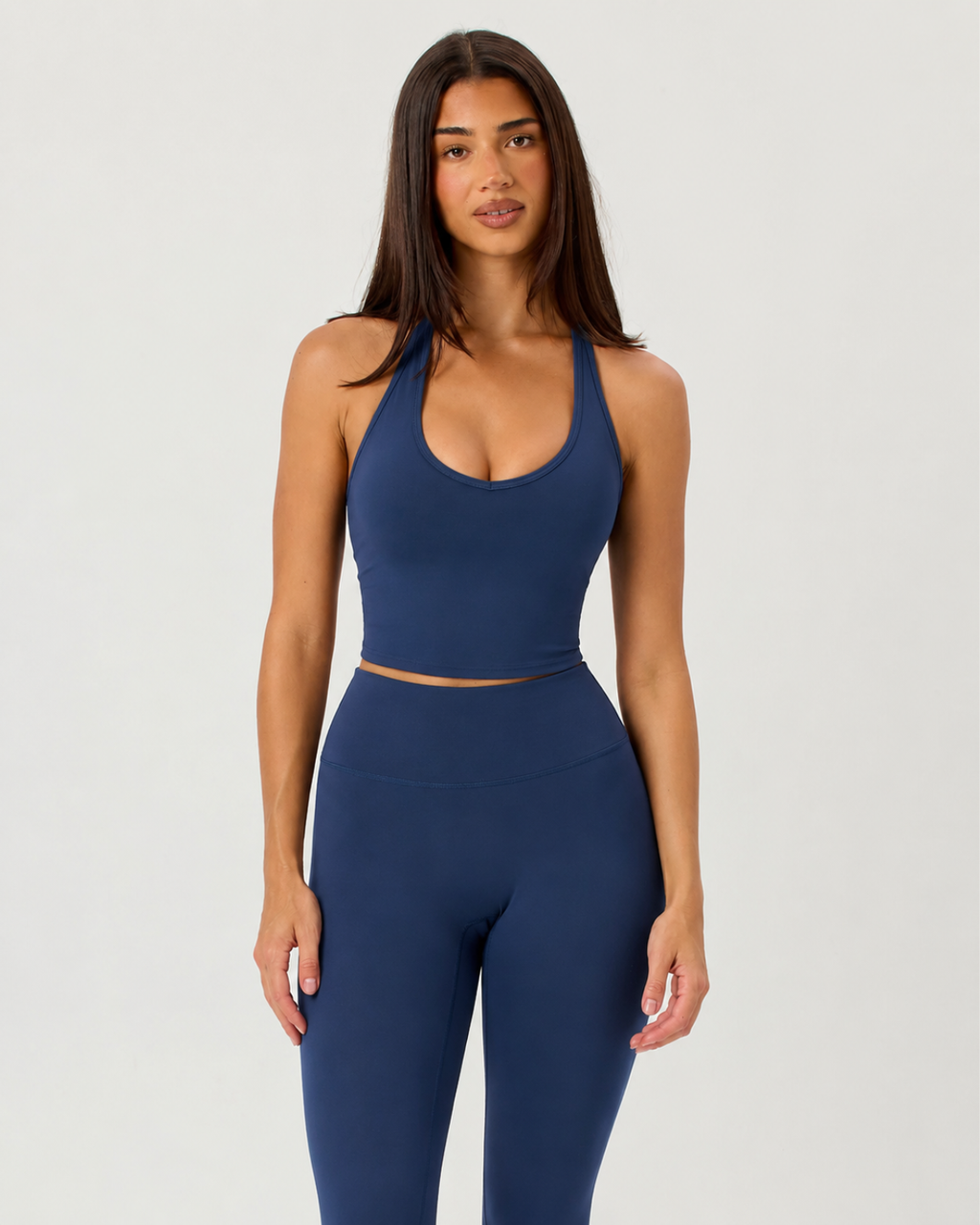 V Neck Tank | Navy Blue