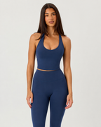 V Neck Tank | Navy Blue